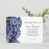 Paarse druiven Winery Vineyard Wedding Invitations Kaart (Staand voorkant)