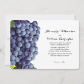 Paarse druiven Winery Vineyard Wedding Invitations Kaart (Voorkant)