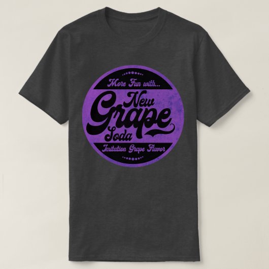 Paarse druivensmaakstof t-shirt (Design voorkant)
