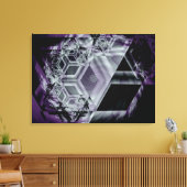 Paarse druk op verdraaid canvas afdruk (Insitu (Woonkamer))