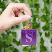 Paarse druppelaar sleutelhanger (Hand)