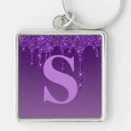 Paarse druppelaar sleutelhanger