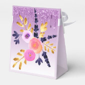 Paarse druppelflank bedankt bedankdoosjes (Achterkant)