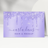 Paarse druppels, salon Makeup artiest Visitekaartje