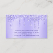 Paarse druppels, salon Makeup artiest Visitekaartje (Achterkant)