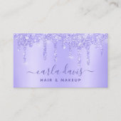 Paarse druppels, salon Makeup artiest Visitekaartje (Voorkant)