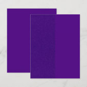 Paarse Dual-Tone op maat gemaakte uitnodiging (Voorkant / Achterkant)