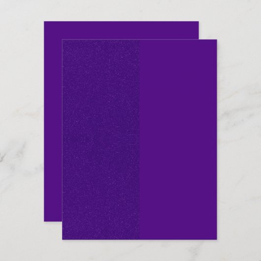 Paarse Dual-Tone op maat gemaakte uitnodiging (Voorkant / Achterkant)