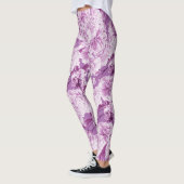 Paarse dubbele bloesem bloem leggings (Links)