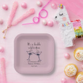 Paarse Dubbele Verjaardag Papieren Bordje (Feest)