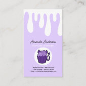  Paarse Duivel Cupcake Visitekaartjes (Achterkant)