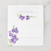 Paarse Duranta Sky Flower waterverf kunst bruiloft Plaatskaartje (Buitenkant ongevouwen)