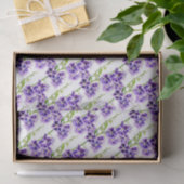 Paarse Duranta Skyflower waterverf bloemmotief Tissuepapier (Geschenk)