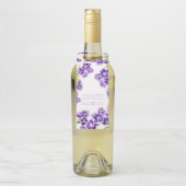 Paarse duranta waterverf bloembruiloft flessenhanger (Op fles)