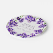 Paarse Duranta waterverf vrijgezellenfeest Papieren Bordje (Gekanteld)