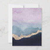 Paarse Dusty Blue Agate Brunch & Bubble Kaart (Achterkant)