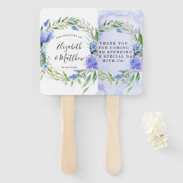 Paarse Dusty Blue Tulip Hyacinth Peony Wedding Handwaaier