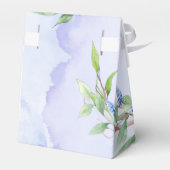 Paarse Dusty Blue Tulip Peony Wedding Bedankdoosjes (Achterkant)