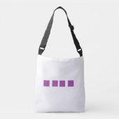 Paarse dwarsbalken crossbody tas (Voorkant)