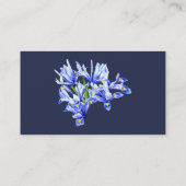 Paarse dwerg iris hart visitekaartje (Achterkant)