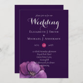 Paarse dynastie donkere bloemmotieven budget trouw (Voorkant / Achterkant)