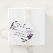 Paarse Dynasty Dark Floral budget Weddenschap Bedankjes Labels (In situ)