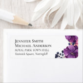 Paarse Dynasty Dark Floral budget Weddenschap Etiket (Insitu)