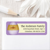 Paarse Easter Chick Return Address Labels (Insitu)