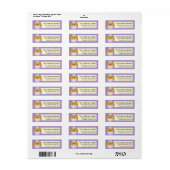 Paarse Easter Chick Return Address Labels (Full Sheet)