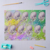 PAARSE EASTER-EGG, WITTE BLOSSEN, GEEL TISSUEPAPIER (Craft)