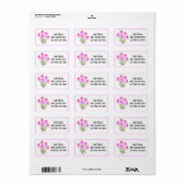 Paarse Echinacea adreslabels Etiket (Full Sheet)