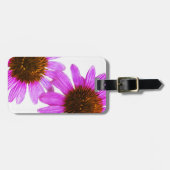 Paarse Echinacea Bloem Abstract Bagagelabel (Voorkant horizontaal)