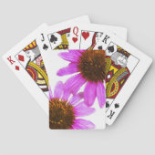 Paarse Echinacea Bloem Abstract Pokerkaarten (Achterkant)
