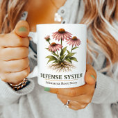 Paarse Echinacea Botanische Studie Koffiemok