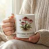 Paarse Echinacea Botanische Studie Koffiemok