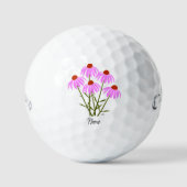 Paarse Echinacea Callaway Supersoft Golfballen (Voorkant)