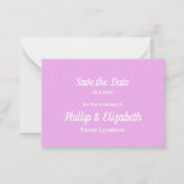 Paarse Echinacea Cone Flowers Save the Date Notitiekaartje (Achterkant)