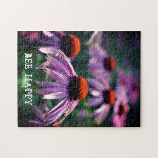 Paarse Echinacea Coneflowers Tuiniers Bloemen Legpuzzel (Horizontaal)