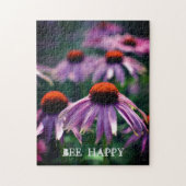 Paarse Echinacea Coneflowers Tuiniers Bloemen Legpuzzel (Verticaal)