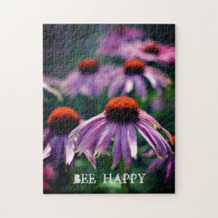 Paarse Echinacea Coneflowers Tuiniers Bloemen Legpuzzel