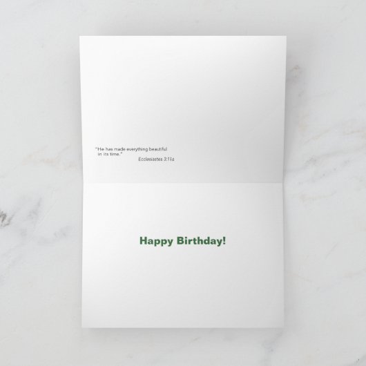 Paarse Echinacea ecclesiastes Bijbelvers Verjaarda Kaart (Binnen)