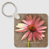 Paarse Echinacea Echinacea purpurea Sleutelhanger (Voorkant)