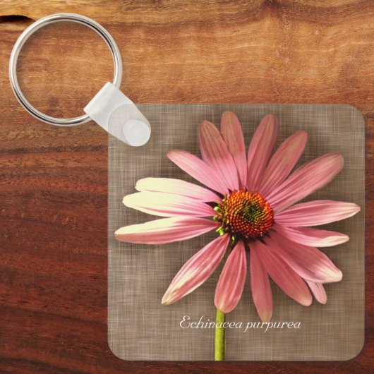 Paarse Echinacea Echinacea purpurea Sleutelhanger (Voorkant)