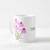 Paarse Echinacea Koffiemok (Voorkant links)