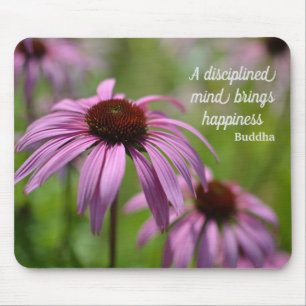 Paarse Echinacea Kone Flowers Motivatie Muismat