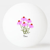 Paarse Echinacea Pingpongbal (Voorkant)