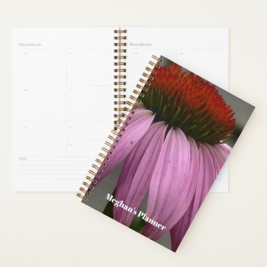 Paarse Echinacea Planner - Originele fotografie (Display)