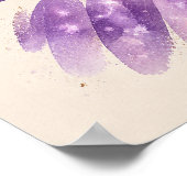 Paarse edelsteen Amethyst Kunst A4 Poster (Hoek)