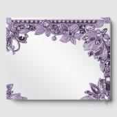 Paarse Edelsteen Bloemen Gastenboek (Achterkant)