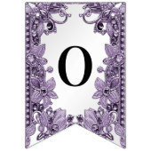 Paarse edelsteen bloemenslinger vlag vlaggetjes (Tweede vlag)